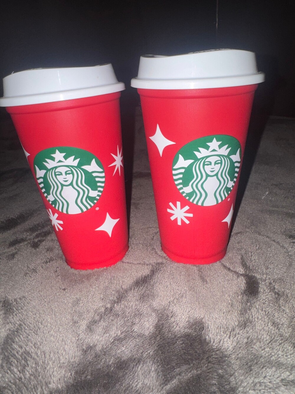 Starbucks 25 Years Holiday Red Reusable Cup Set of 2